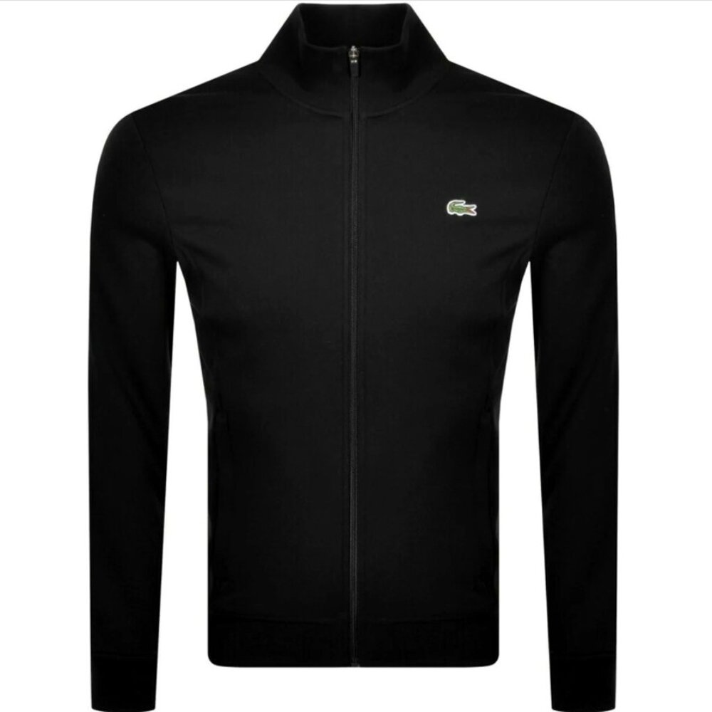 LACOSTE black full zip sweater